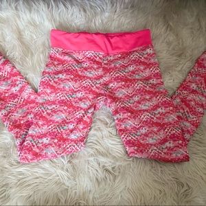 Pink colored leggings